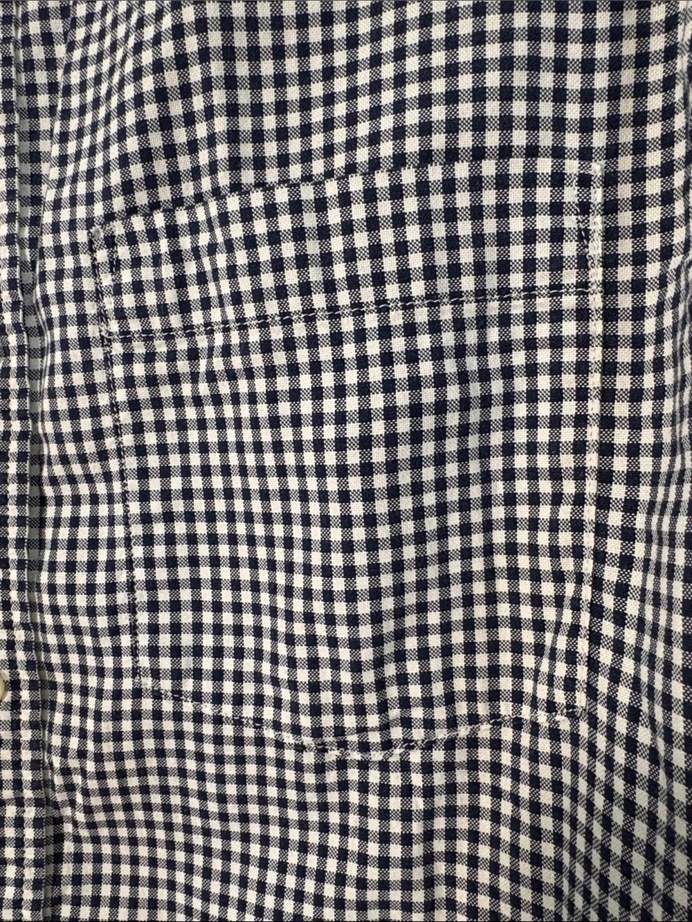 Banana Republic Navy & White Small Checkered Button-Down Shirt size XL - Picture 3 of 8